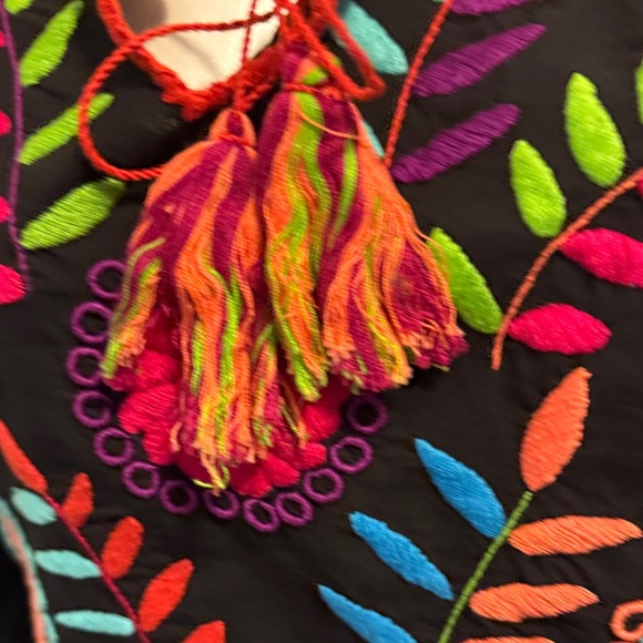 Vibrant Multicolor Embroidered Blouse - Picture 4 of 6